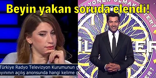 Kim Milyoner Olmak İster'de Yarışmacının Elendiği İlk TV Yayını Hakkında Sorulan Soru Gündem Oldu