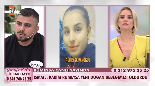 İddiaları yanıtlamak için canlı yayına bağlanan Rümeysa, 10 ocak günü İsmail'den şiddet gördüğünü ve öldürme iddiasına da "16 yaşındaydım. Bu kimseyi ilgilendirmez" cevabını verdi.