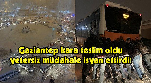 Bir Şehir Adeta Kara Teslim! Kar Yağışının Hayatı Durdurduğu Gaziantep'teki Yetersiz Müdahale İsyan Ettirdi