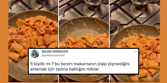 '5 Kişilik Yapmışım Yine' Diyerek Makarna Videosu Paylaşan Kadın Goygoycuların Diline Fena Düştü