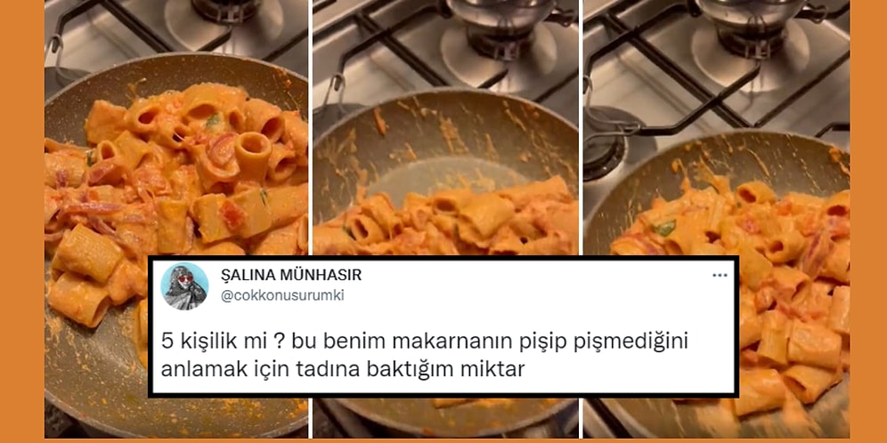 '5 Kişilik Yapmışım Yine' Diyerek Makarna Videosu Paylaşan Kadın Goygoycuların Diline Fena Düştü