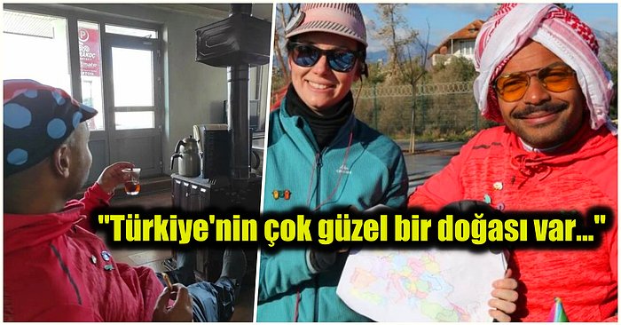 Asın Bayrakları! Bisikletleriyle Dünyayı Gezen Fransız Çift Antalya’da: "Çaya Davet Edilmek Çok Güzel"