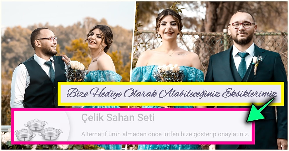 Düğün Davetiyelerine Çeyizdeki Eksikleri İçin IBAN'larını da Ekleyerek Yaratıcılıkta Çığır Açan Adanalı Çift