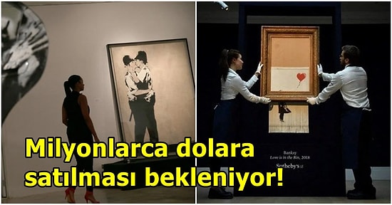 Şarkıcı Robbie Williams'ın Koleksiyonunda Bulunan Üç Banksy Eseri Açık Arttırma ile Satılacak