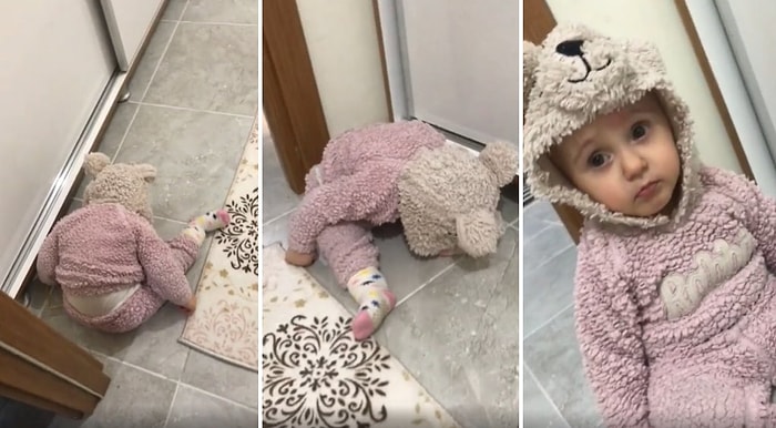 Pili Bitince Olduğu Yerde Uyuya Kalan Ufaklığın Sevimlilik Patlaması Yaşadığı Efsane Anlar