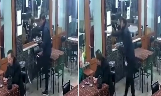 Tepsiden Düşen Çay Bardağını Ayağıyla Sektirerek Kırılmadan Kurtaran Adam