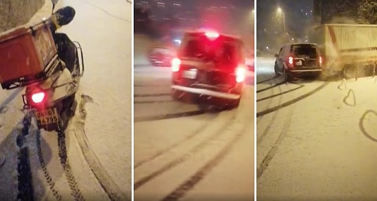 Motorlu Kurye 'Pakete Gidemiyoruz' Derken Bir Aracın Altında Kalmaktan Son Anda Kurtulduğu Anları Kaydetti