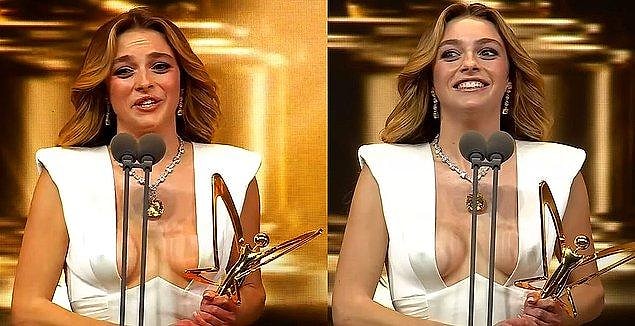 Melis Sezen'in Altın Kelebek Ödülleri'ndeki 'Bunu tutuyorum, çünkü elimde şu an.' cümlesi sosyal medyada olay olmuştu.