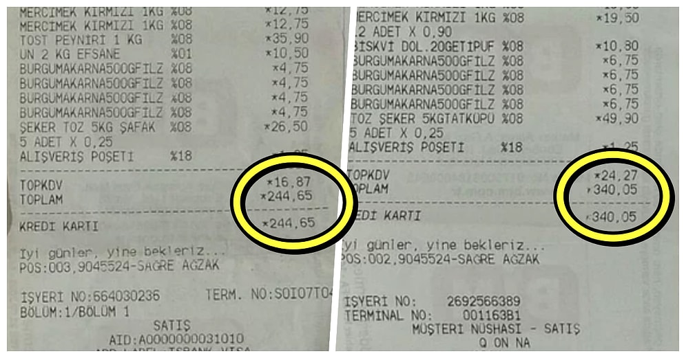 Marketlere Gelen Zamları Paylaştığı Fişlerle Tokat Gibi Yüzümüze Çarpan Sosyal Medya Hesabı