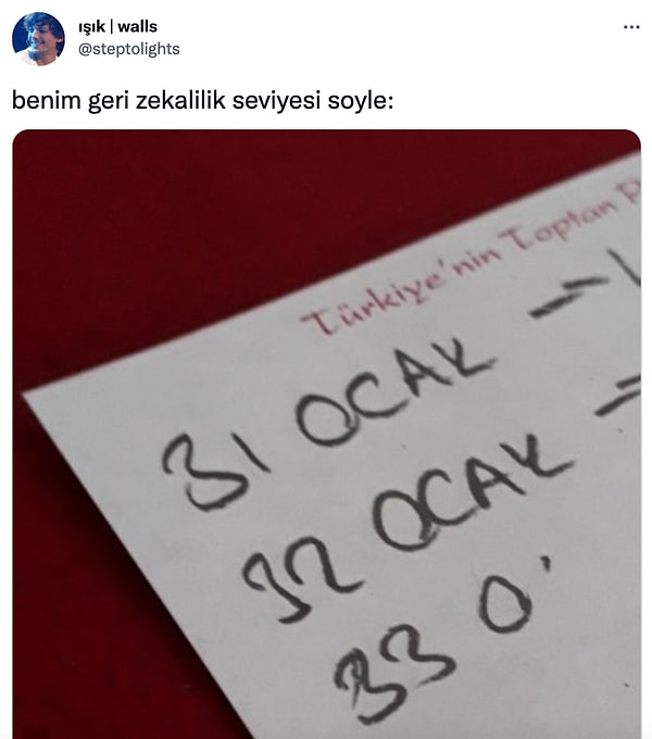 14. Bitmeyen ocak ayı yapmışlar!