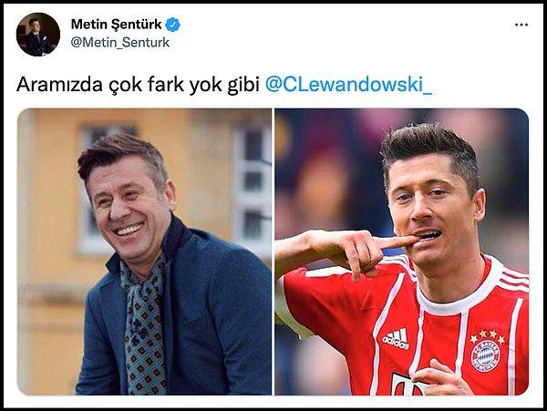 Bazen Lewandowski ile yakışıklılık konusunda takipçilerinin fikirlerine danışıyor.