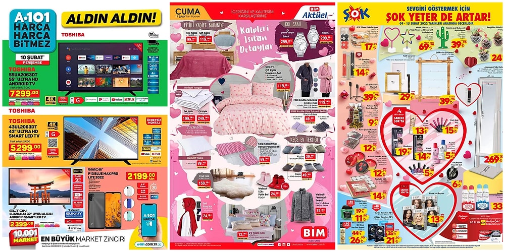 İndirim Günleri Başlıyor: 7 - 13 Şubat Haftasında A101, BİM ve ŞOK Aktüel Ürünler Listesinde Neler Var?