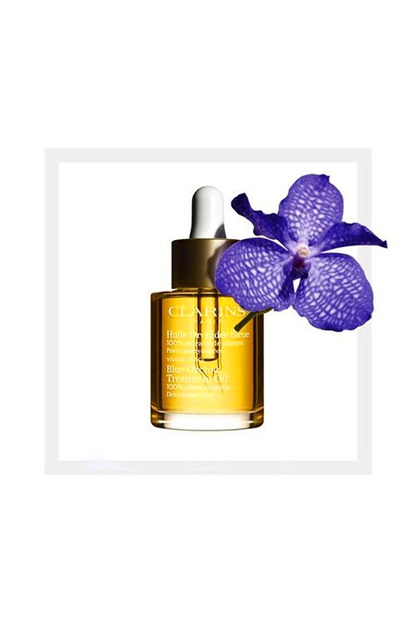 8. Clarins Blue Orchid For Dry Face Treatment Oil