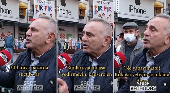 Geçim Zorluğuna Dikkat Çeken Adam: Kadın Bile Bile Çocuklarına Kanserojen Gıda Yediriyor, 'Kokusu Yeter' Diyor