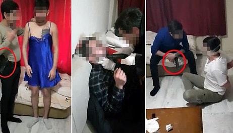 Rehin Aldıkları 2 Gencin Ağzına Silah Dayayıp Kadın Elbisesi Giydirdiler