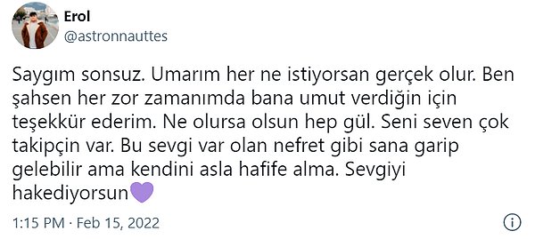 Sevilen yayıncının bu kararının ardından ise yayıncıya destek ve teşekkür mesajları yağdı.