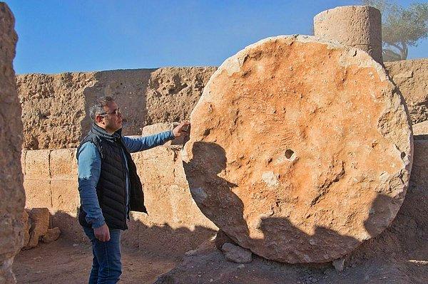 16. Mardin'deki Dara Antik Kenti'nde yapılan kazılarda ortaya çıkarılan yeni buluntular, tarihi mekanın önemli zeytin üretim ve ticaret merkezi olduğunu gösterdi. Kazı Başkanı Metin, 'Zeytin kırma işleyeni bulundu.