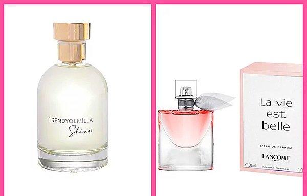 10. Ve son olarak parfüm... Mutluluğun parfümü olan Lancome La Vie Est Belle ve muadili...