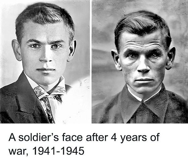 2. Лицо солдата после 4 лет войны