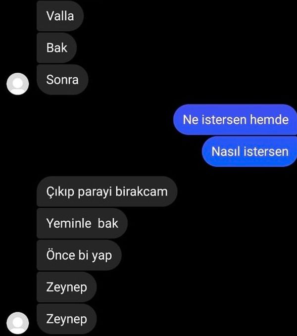 Tacizciyle sosyal medyada kızıymış gibi konuşan anne, "Arkadaşıma borcum var" diyerek 50 lira istedi