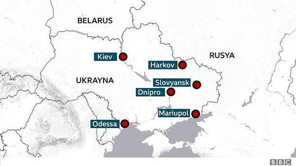 10.10 | Ukrayna'da başkent Kiev ile birlikte toplam 6 kentten patlama haberi geldi