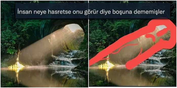 Bizim İçimiz Fesat! Mağara Fotoğrafındaki Işık Hüzmesini Penis Şeklinde Görenlerden Kahkaha Etkili Yorumlar