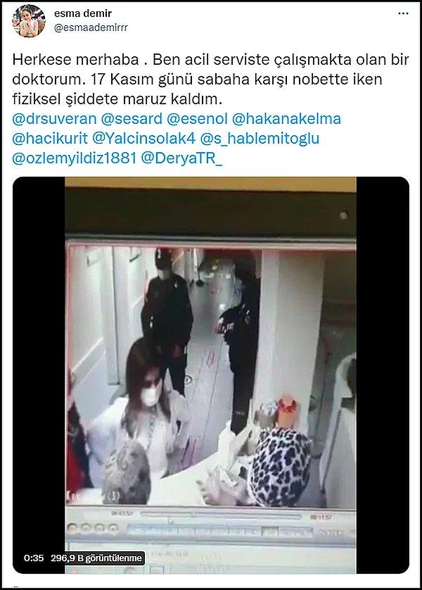 14. 19 Kasım 2021 - Acil serviste görevli kadın doktor, alkollü olduğu belirtilen başka bir kadının saldırısına uğradı. O anların görüntüleri doktor tarafından sosyal medyadan paylaşıldı.