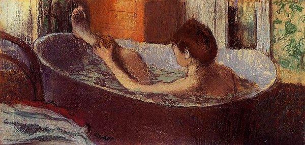 10. Banyoda Kadın - Edgar Degas (1884)