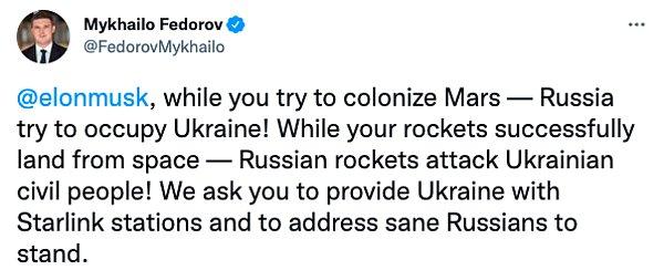 "Siz Mars'ı kolonize etmeye çalışırken, Rusya Ukrayna'yı işgal etmeye çalışıyor!"