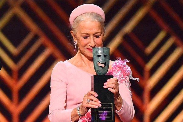 Söz konusu gecede usta aktris Helen Mirren Yaşam Boyu Başarı Ödülü'ne layık görüldü.