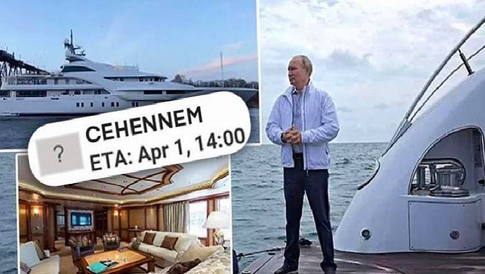 Putin’in Lüks Yatı Hacklendi! Anonymous Yatın Rotasını Cehennem Olarak Değiştirdi