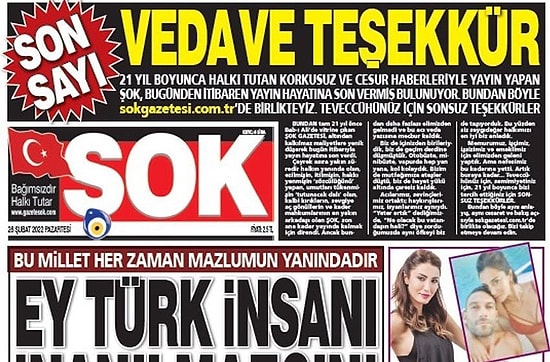 ŞOK Gazetesi, 21 Yıllık Basılı Yayın Hayatına Son Verdi
