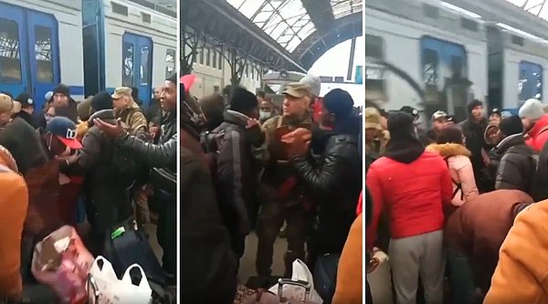 Tukenmezhaber'de yer alan habere göre, Bir videoda birkaç silahlı Ukraynalı polis memurunun bir tren istasyonunda bir grup Afrikalının trene binmesini engelliyordu. Bir başka videoda ise Ukrayna-Polonya sınırına yakın bir grup Afrikalıyı, Ukraynalı sınır muhafızları silahlarıyla engelledi.