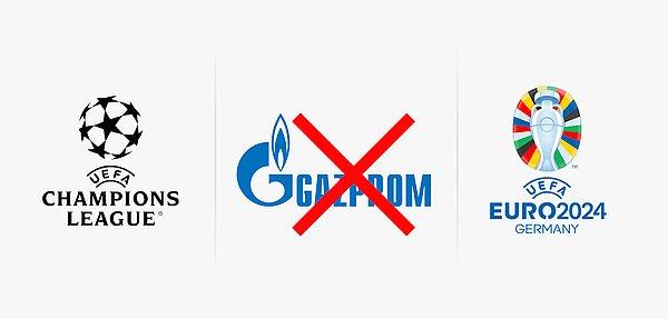8. UEFA, Rus enerji şirketi Gazprom ile arasındaki sponsorluk anlaşmasını sonlandırdı.
