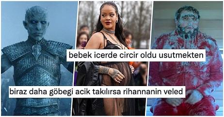 Giydiği Transparan Kıyafet ile Bebeğini Üşüttüğü Düşünülen Karnı Burnunda Rihanna Goygoycuların Diline Düştü