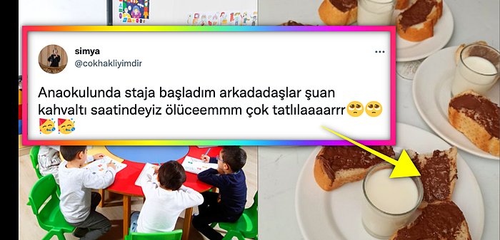 Anaokulunda Staja Başlayan Öğretmenin Çocukların Yediği Yemeği Paylaşması Twitter Kullanıcılarını İkiye Böldü