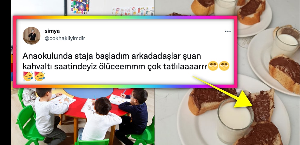 Anaokulunda Staja Başlayan Öğretmenin Çocukların Yediği Yemeği Paylaşması Twitter Kullanıcılarını İkiye Böldü