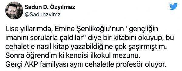 Şenlikoğlu'nun bu açıklamalarına sosyal medya da sessiz kalmadı