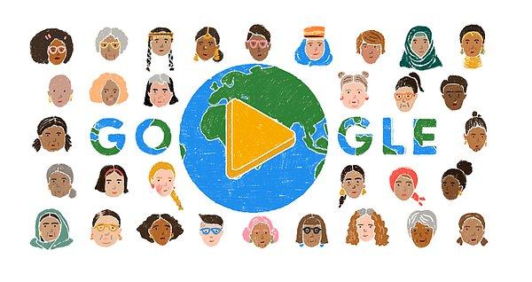 Google, 8 Mart Kadınlar Günü'nü de unutmadı. Doodle olarak adlandırılan görselde farklı kültür, ırk ve fiziksel özelliklerdeki kadınlar bir arada gösteriliyor.