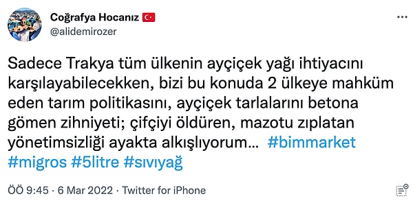 3. Yağ bir numaralı gündem.