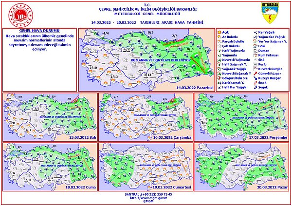 Meteoroloji Genel Müdürlüğü'nden orta vadeli hava durumu raporu