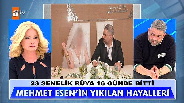 Geçtiğimiz hafta 41 yaşındaki Mehmet Esen, eşinden ayrılıp eski sevgilisiyle yuva kurduktan sonra eski sevgilisi tarafından dolandırıldığını iddia ederek Müge Anlı'nın kapısını çalmıştı.