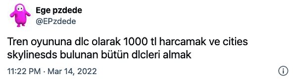 9. Bu arkadaşı TCDD'nin başına bi' şekilde geçirebilir miyiz acaba? Sanal bir tren oyununa bu kadar harcama yapan biri gerçeğine ömrünü verir gibi.