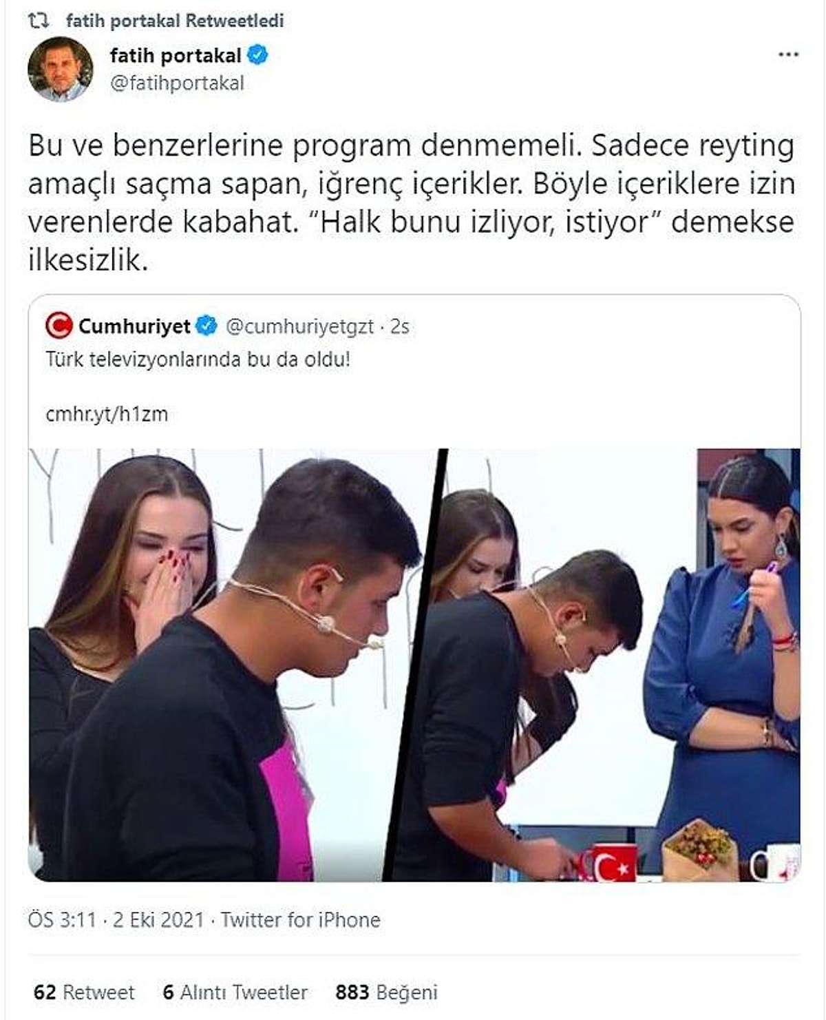 Porno İzletildiği İçin Tartışma Çıkmıştı: Fulya Öztürk Fatih Portakal ...