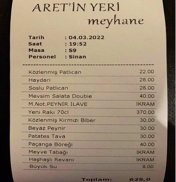 Nevizade'deki Aret'in Yeri, bölgede uygun fiyatlı kalan restoranlardan. Evde yapsanız daha pahalı hatta!