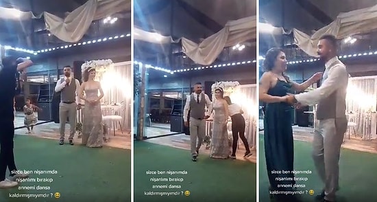 Nişanda Nişanlısının Uzattığı Eli Tutmayıp Annesini Dansa Kaldıran Adam