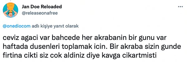 8. Ceviz ağacının üzerine gün çizelgesi asma fikri...