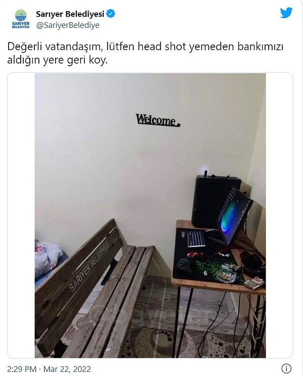 Bir öğrenci evine ait olması kuvvetle muhtemel bir paylaşım da Sarıyer Belediyesi'ni harekete geçirdi.