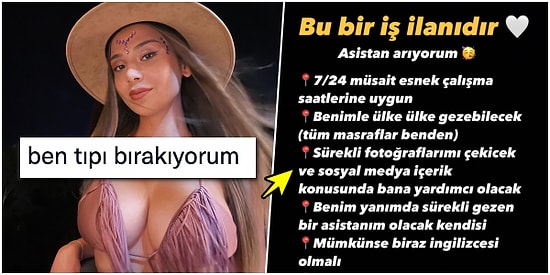 Aylık Kazancıyla Dudak Uçuklatan Merve Taşkın'ın Asistan Aradığı İş İlanı ve Vereceği Maaş Olay Yarattı!