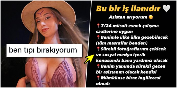 Aylık Kazancıyla Dudak Uçuklatan Merve Taşkın'ın Asistan Aradığı İş İlanı ve Vereceği Maaş Olay Yarattı!